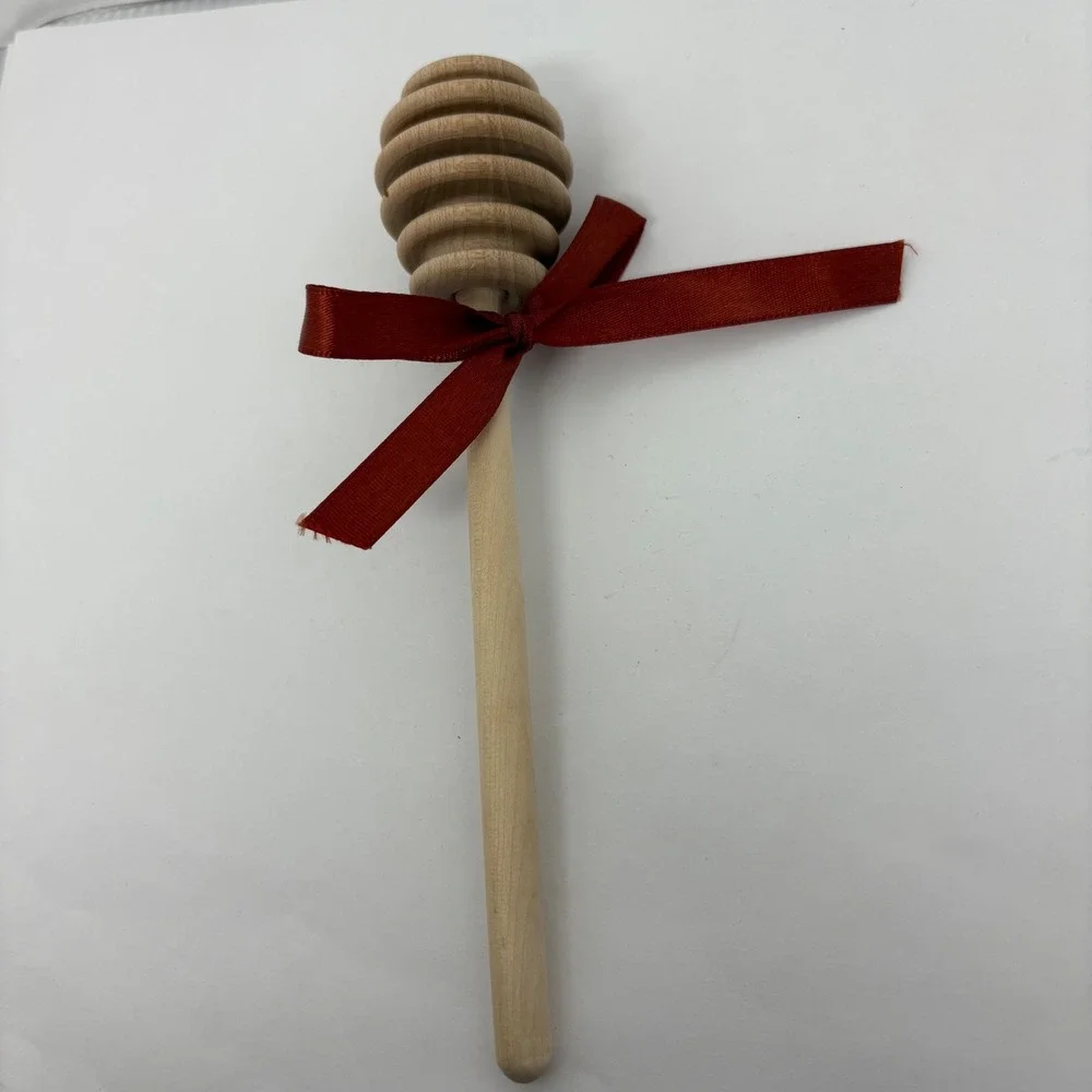 Honey Dipper Wood Server With Ribbon‎ Farmhouse Kitchen Decor Housewarming Gift